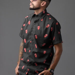 Camisa The Rolling Stones Negra Tradicional de Factory Rock @factoryrock.ar