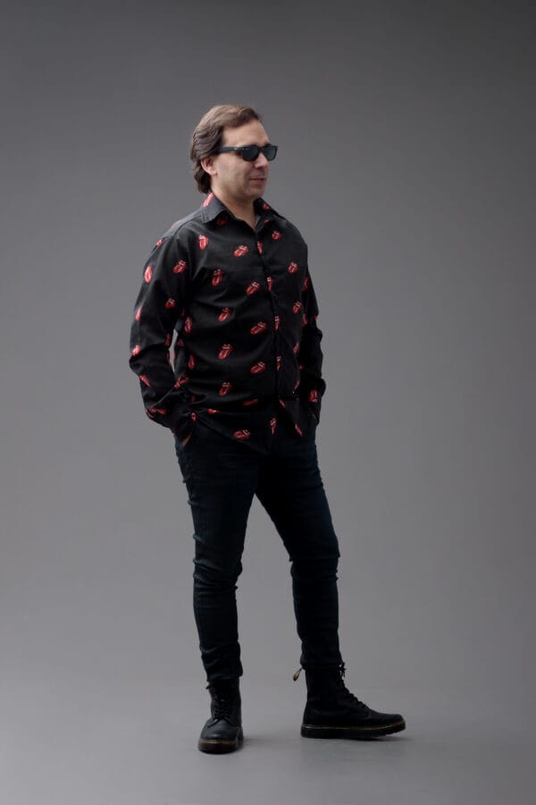 Camisa The Rolling Stones Negra Tradicional de Factory Rock @factoryrock.ar