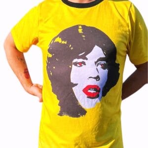 Remera Mick Jagger Some Girls Amarilla de Factory Rock