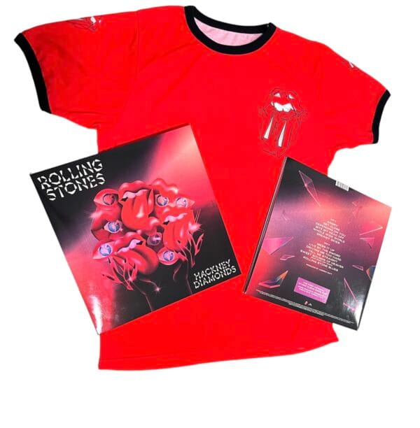 Remera The Rolling StonesH ackney Diamonds Roja de Factory Rock