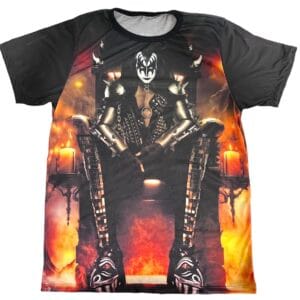 Remera Gene Simons Trono Fuego