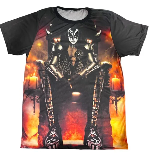 Remera Gene Simons Trono Fuego