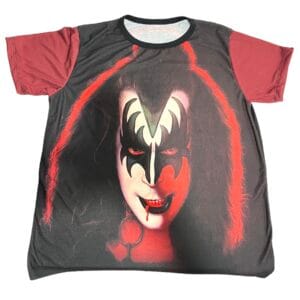 Remera Gene Simons Rojo de Fatcory Rock