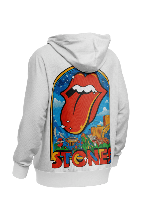Buzo frisado con capucha The Rolling Stones Atlanta 2024 disponible en https://factoryrock.com.ar