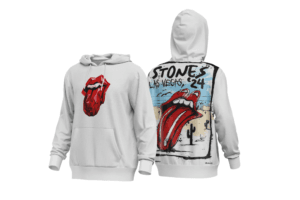 Buzo Canguro Frisado Premium The Rolling Stones Las Vegas 2024 disponible en @factoryrock.ar