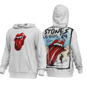 Buzo Canguro Frisado Premium The Rolling Stones Las Vegas 2024 disponible en @factoryrock.ar