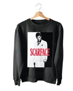 SCARFACE buzo clasico opcion cuello redonde conseguilo en: https://factoryrock.com.ar