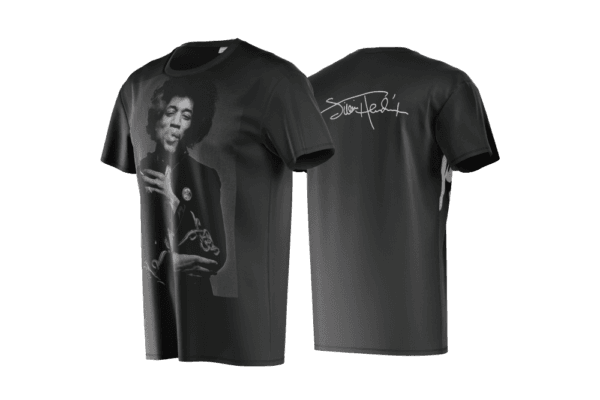 Remera Jimi Hendrix de Factory Rock. Disponible en https://factoryrock.com.ar Estampa con la mejor tecnología para siempre. 