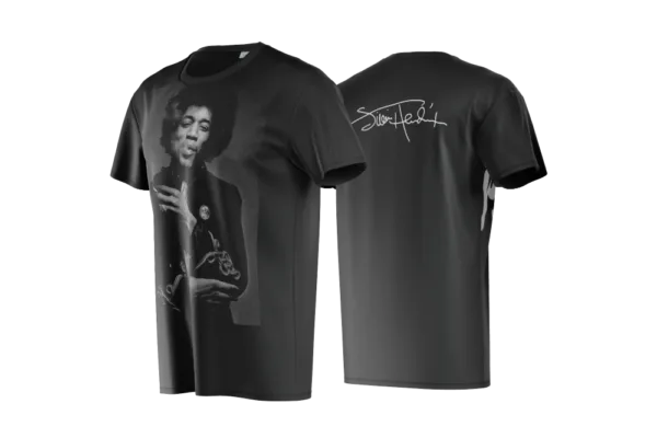 Remera Jimi Hendrix de Factory Rock. Disponible en https://factoryrock.com.ar Estampa con la mejor tecnología para siempre. 