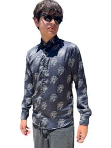 Camisa The Rolling Stones PAINT IT BLACK seda importada solo en https://factoryrock.com.ar @factoryrock.ar