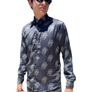 Camisa The Rolling Stones PAINT IT BLACK seda importada solo en https://factoryrock.com.ar @factoryrock.ar