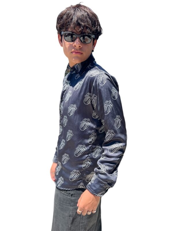 Camisa The Rolling Stones PAINT IT BLACK seda importada solo en https://factoryrock.com.ar @factoryrock.ar