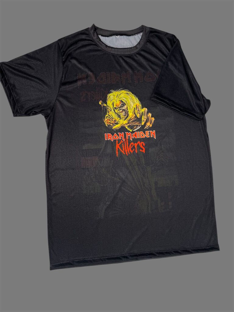 Maglia Iron Maiden Killers Shatter Uomo - Maniche Lunghe, Bianco/nero, Vestibilità Regular, Scollo Tondo, Ufficiale