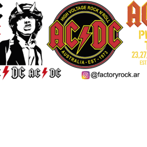 ACDC 9 stickers DTF UV PREMIUM Laqueados