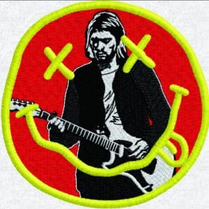 Kurt Cobein + Logo Nirvana Bordado premium
