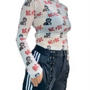 Remera Microtul Angus Young ACDC exclusivo de Factory Rock