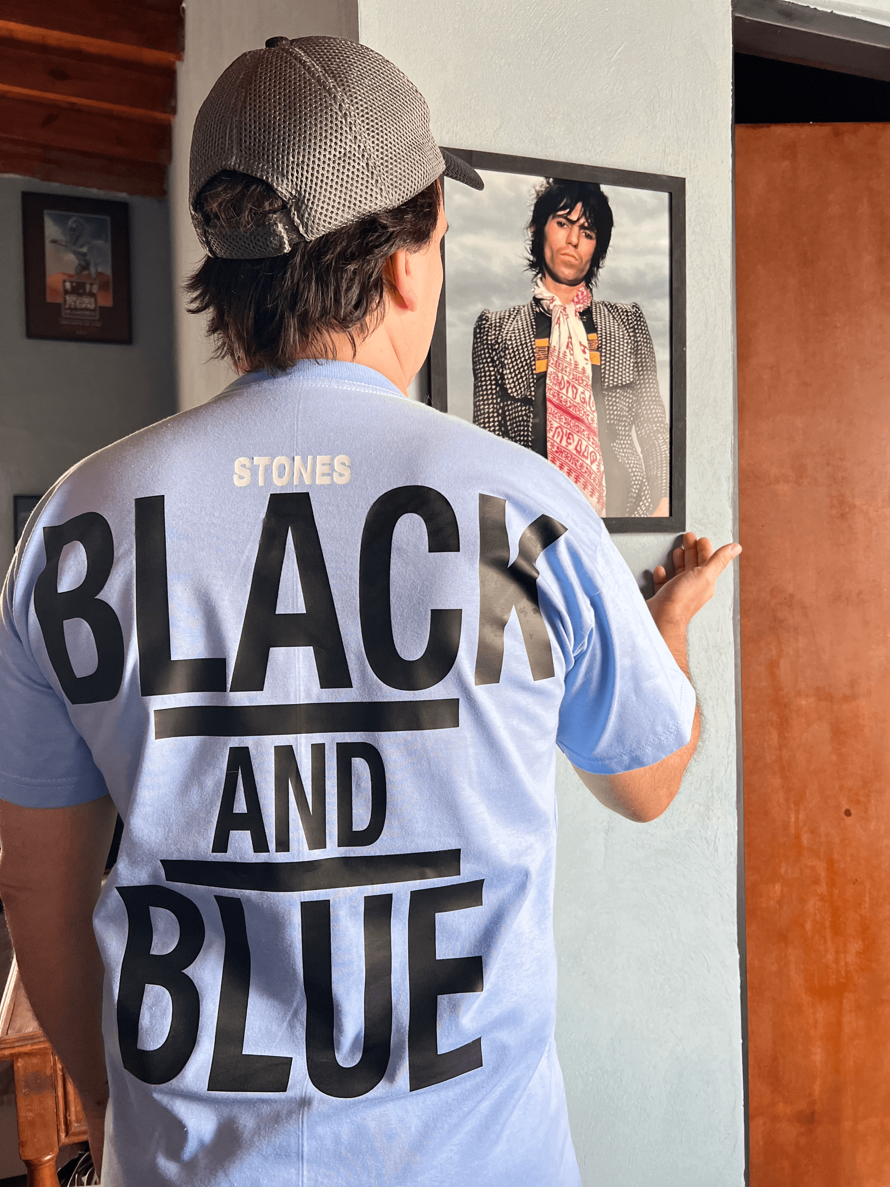 Combo Cuadros UV Mick+Keith+Remera Black and Blue 3 Cuadro Keith Richards impresion UV solo en @factoryrock.ar