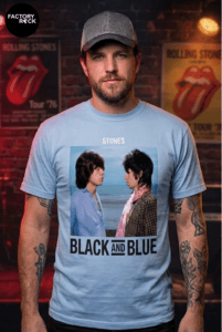 REMERA BLACK AND BLUE CELESTE Frente