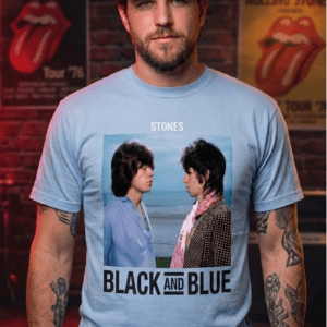 REMERA BLACK AND BLUE CELESTE Frente