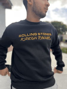 Buzo Bordado The Rolling Stones Foreign Tongues exclusiva de Factory Rock @factoryrock.ar